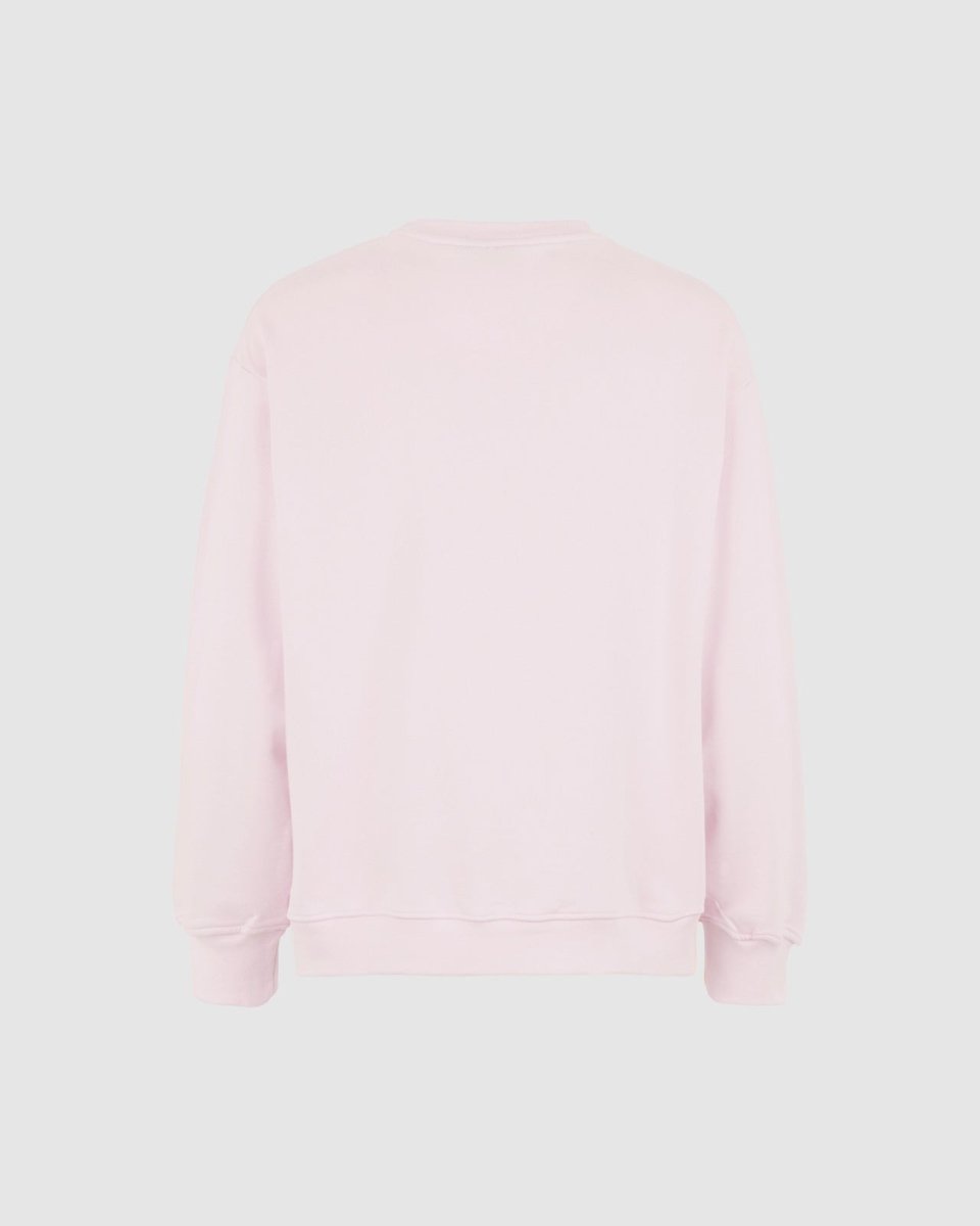 Vision Of Super PINK CREWNECK WITH EMBROIDERED FLAMING HEART Convenienza