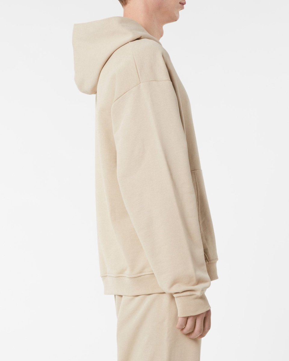 Vision Of Super LIGHT BROWN HOODIE WITH EMBROIDERED FLAMING HEART Novità