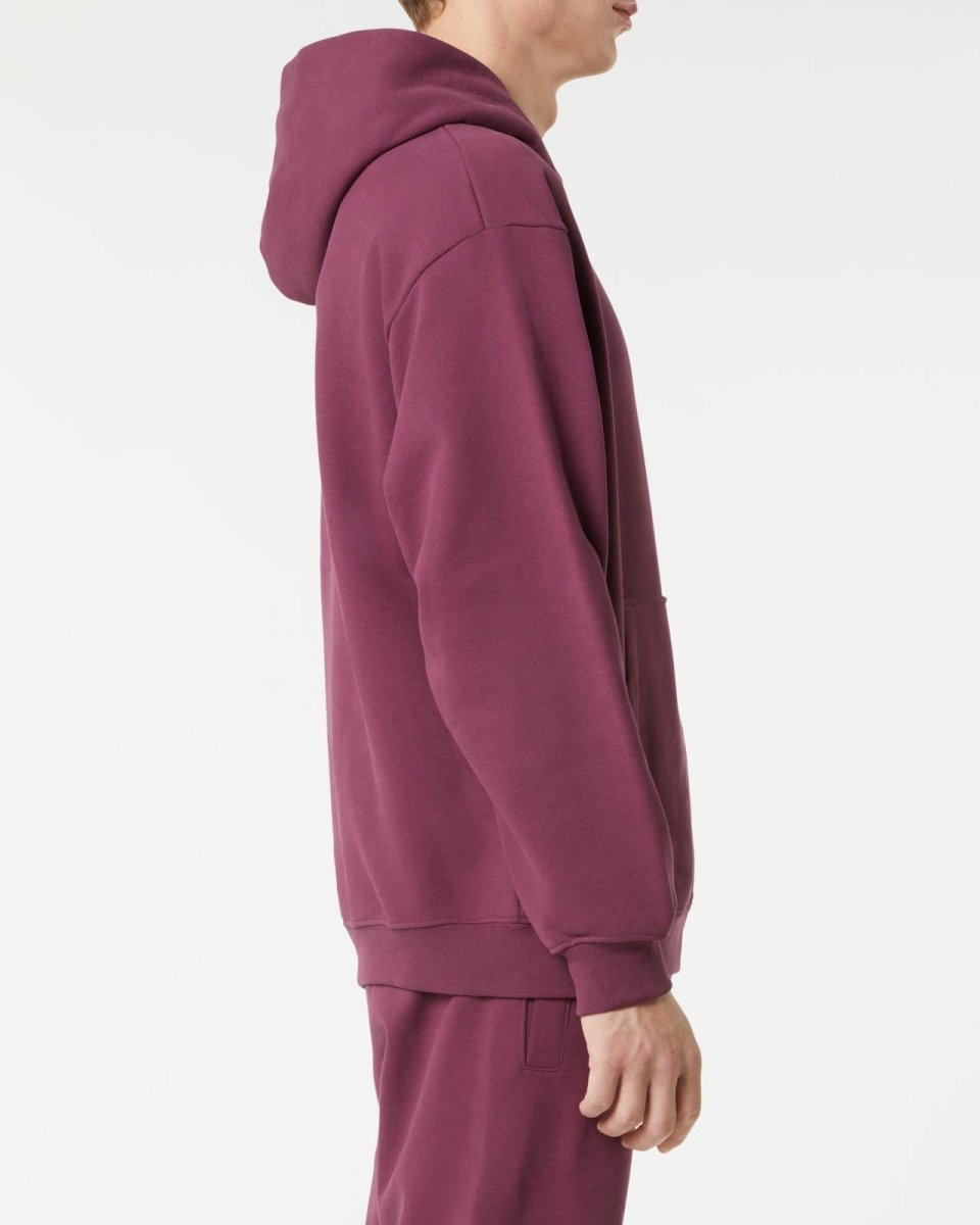 Vision Of Super GRAPE WINE HOODIE WITH EMBROIDERED FLAMING HEART Saldi Di Fabbrica
