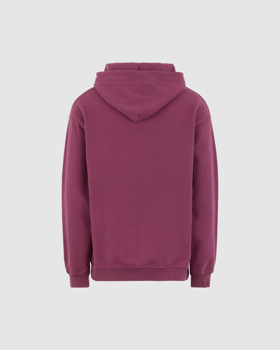 Vision Of Super GRAPE WINE HOODIE WITH EMBROIDERED FLAMING HEART Saldi Di Fabbrica