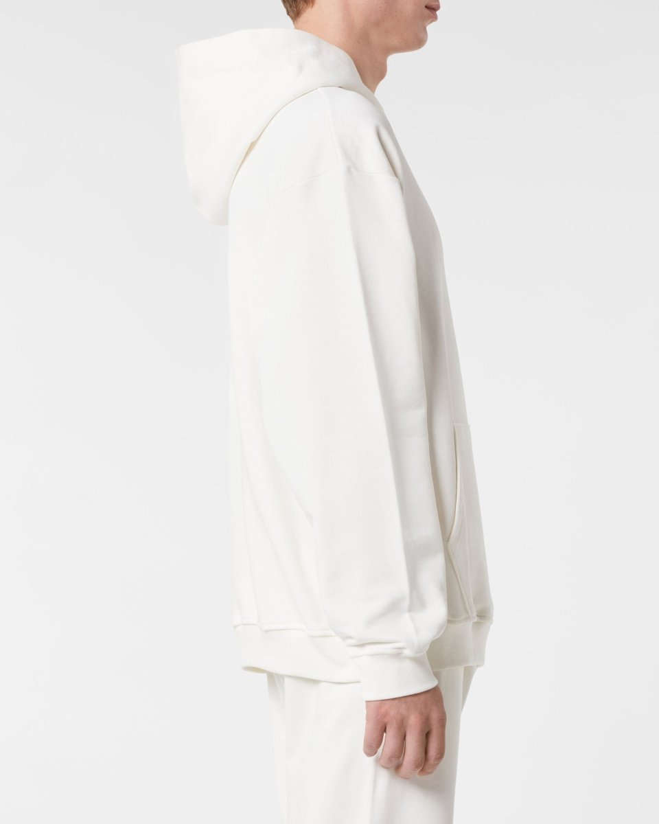 Vision Of Super OFF WHITE HOODIE WITH EMBROIDERED FLAMING HEART Italy
