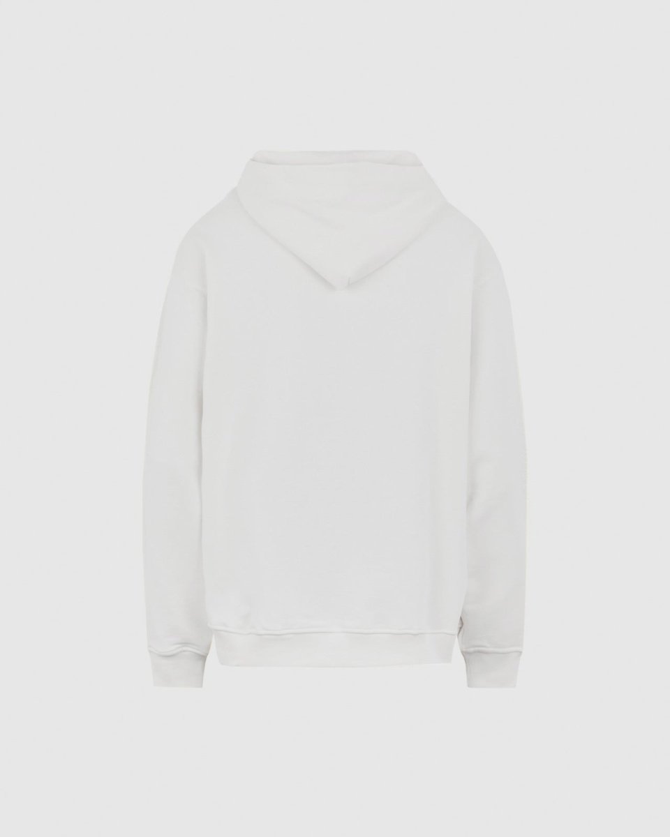 Vision Of Super OFF WHITE HOODIE WITH EMBROIDERED FLAMING HEART Italy
