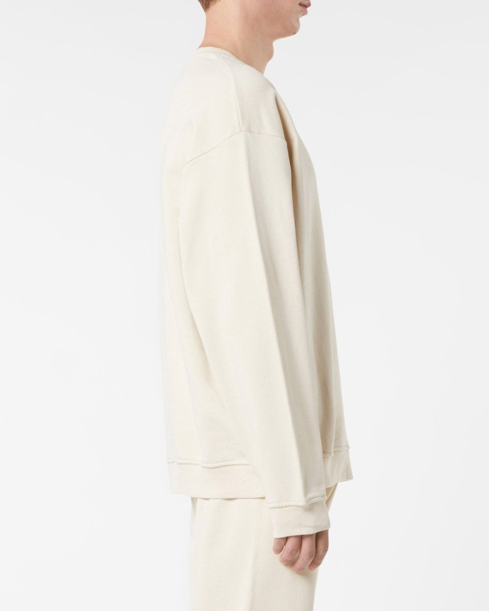 Vision Of Super SAND CREWNECK WITH EMBROIDERED FLAMING HEART Qualità