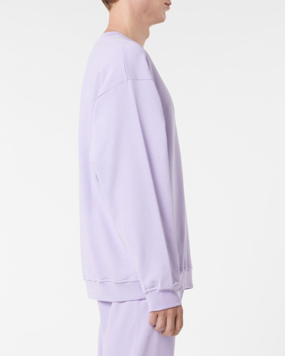 Vision Of Super LILAC CREWNECK WITH EMBROIDERED FLAMING HEART Soddisfazione Garantita