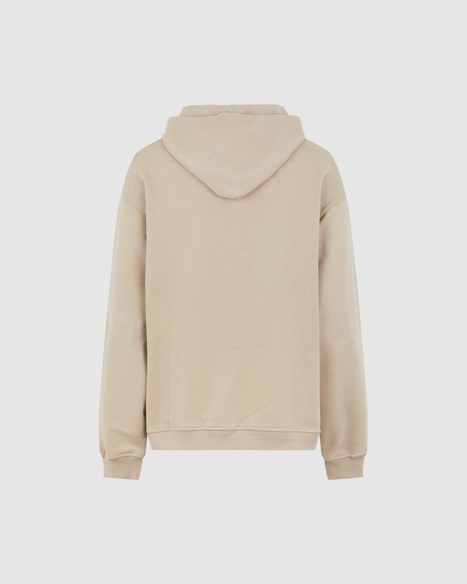 Vision Of Super LIGHT BROWN HOODIE WITH EMBROIDERED FLAMING HEART Consegna Veloce