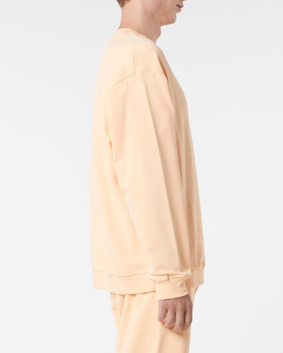 Vision Of Super PEACH CREWNECK WITH EMBROIDERED FLAMING HEART Shopping Online