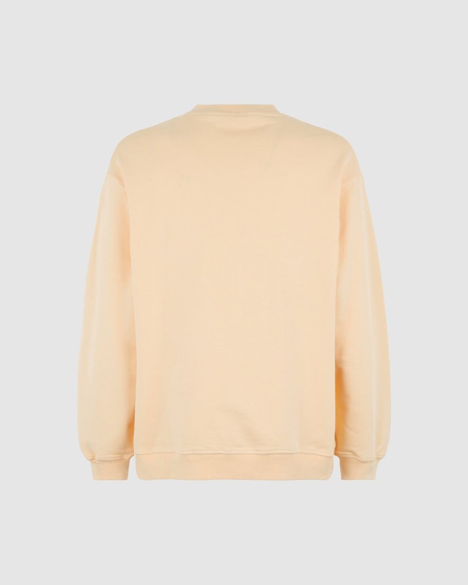 Vision Of Super PEACH CREWNECK WITH EMBROIDERED FLAMING HEART Shopping Online