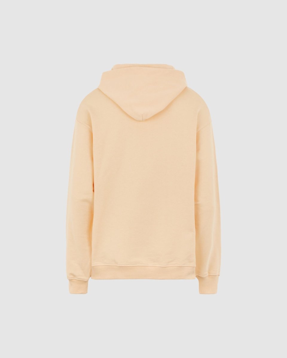 Vision Of Super PEACH HOODIE WITH EMBROIDERED FLAMING HEART Affare Del Giorno