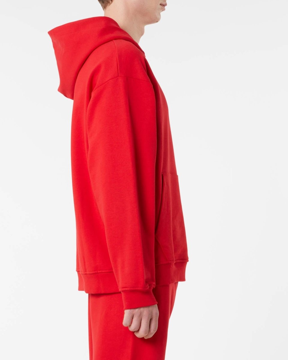 Vision Of Super RED HOODIE WITH EMBROIDERED FLAMING HEART Convenienza