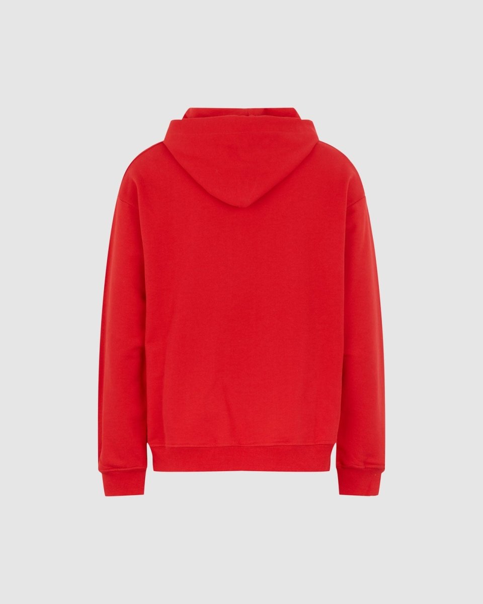 Vision Of Super RED HOODIE WITH EMBROIDERED FLAMING HEART Convenienza
