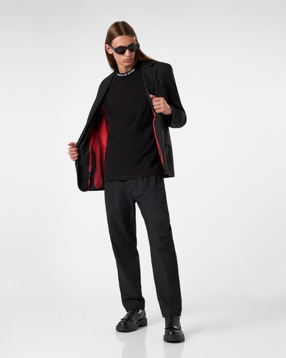 Vision Of Super BLACK BLAZER WITH INTERNAL FLAMES Offerta