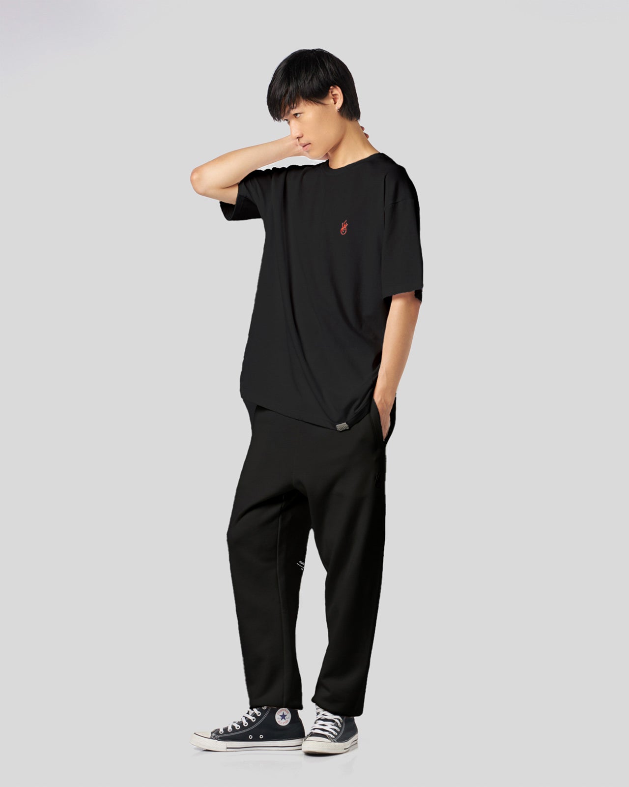 Vision Of Super BLACK PANTS WITH FLAMES LOGO I Più Venduti