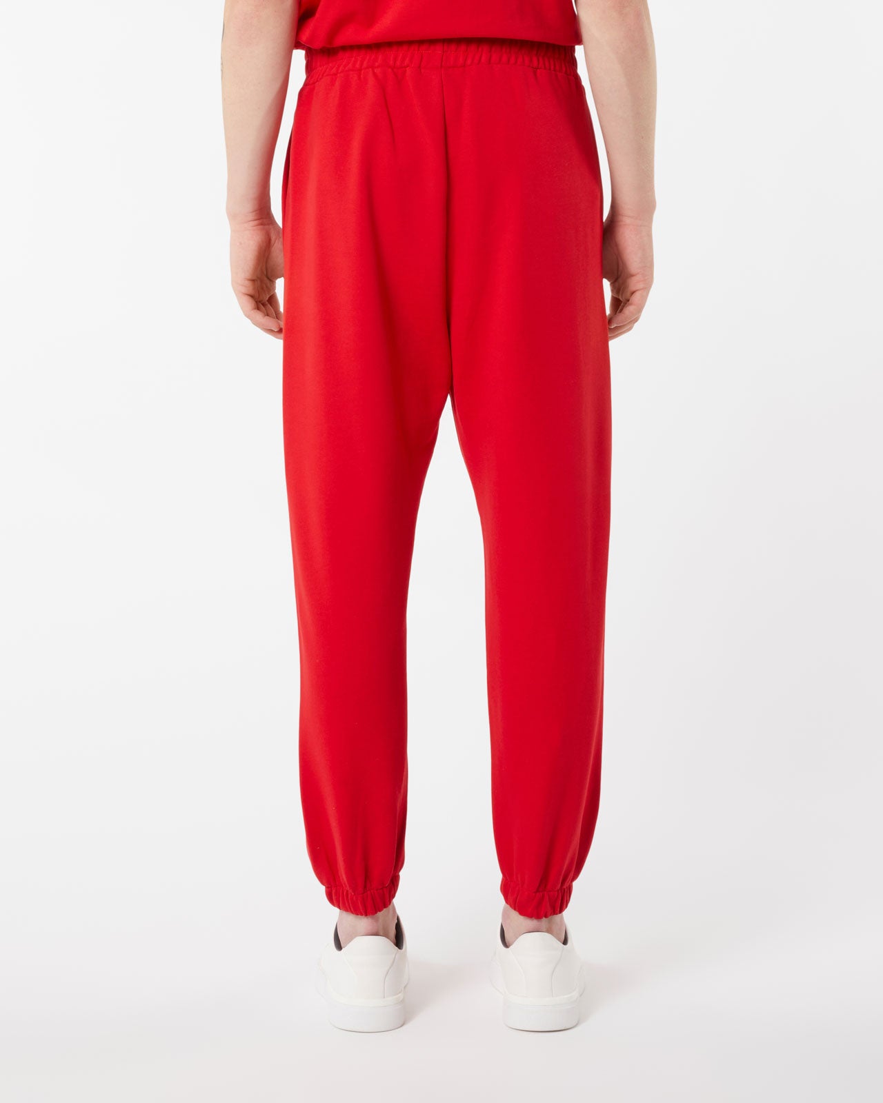 Vision Of Super RED PANTS WITH EMBROIDERED FLAMING HEART Italia