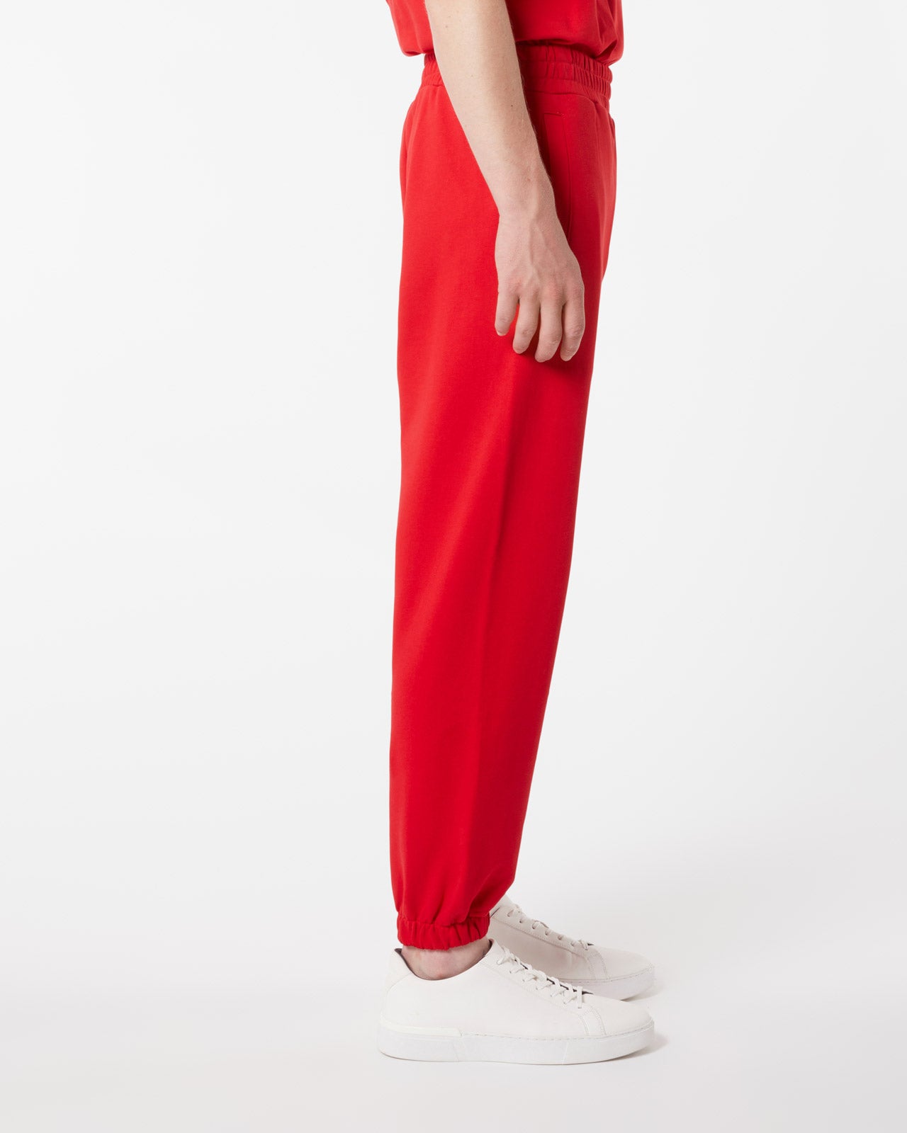 Vision Of Super RED PANTS WITH EMBROIDERED FLAMING HEART Italia