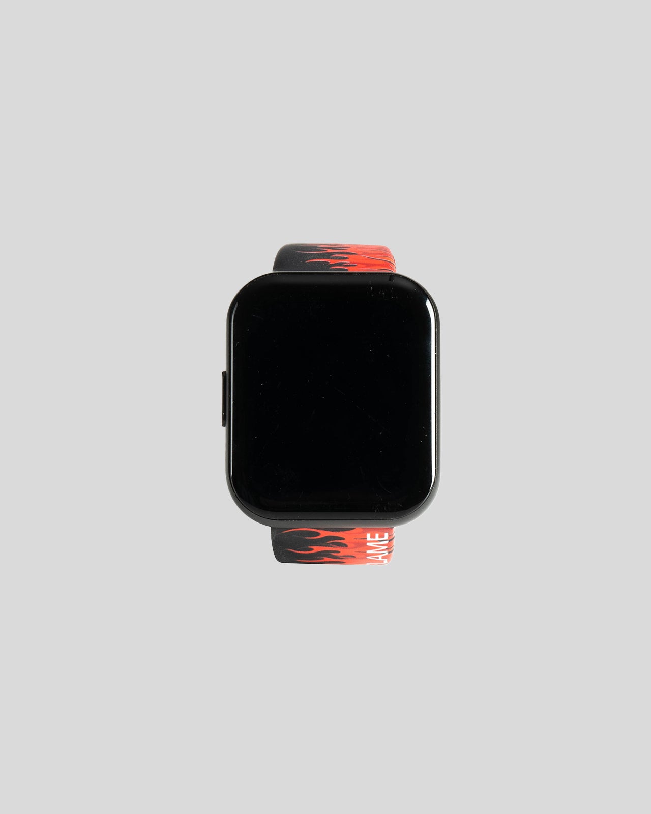 Vision Of Super BLACK SMARTWATCH WITH RED FLAMES AND WHITE LOGO Consegna Veloce