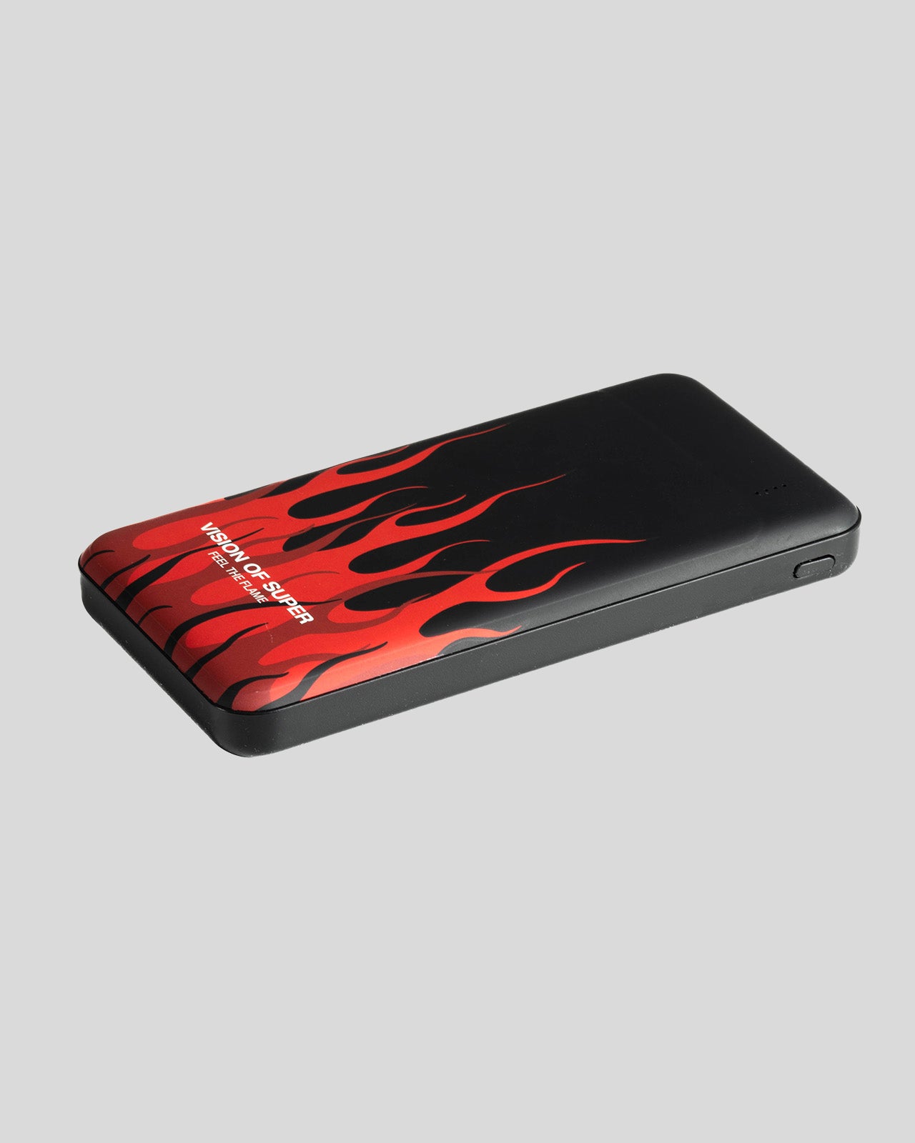 Vision Of Super BLACK POWERBANK WITH RED FLAMES AND WHITE LOGO Fino Al -60%