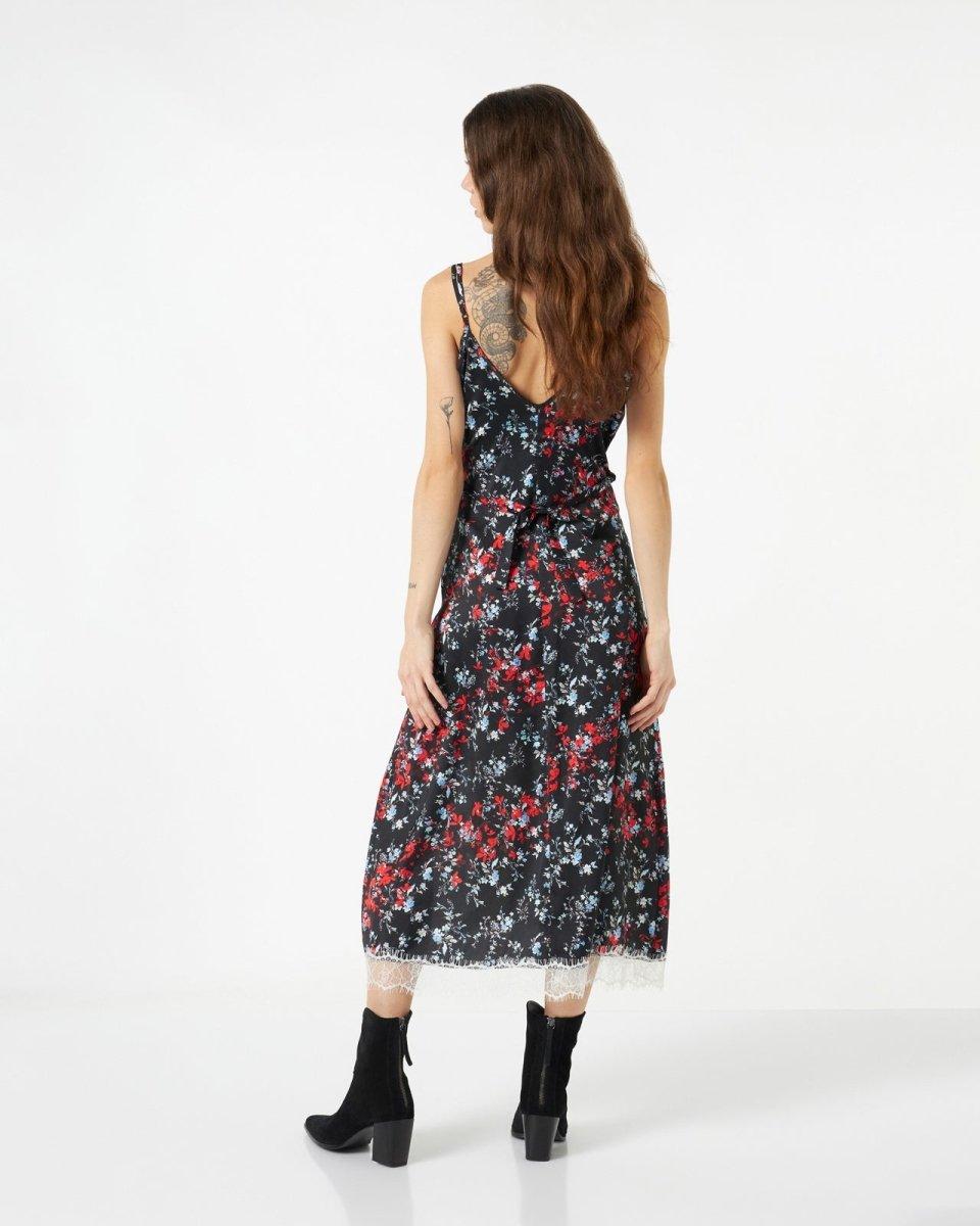 Vision Of Super FINE BLACK DRESS WITH YELLOW FLAMES Novità