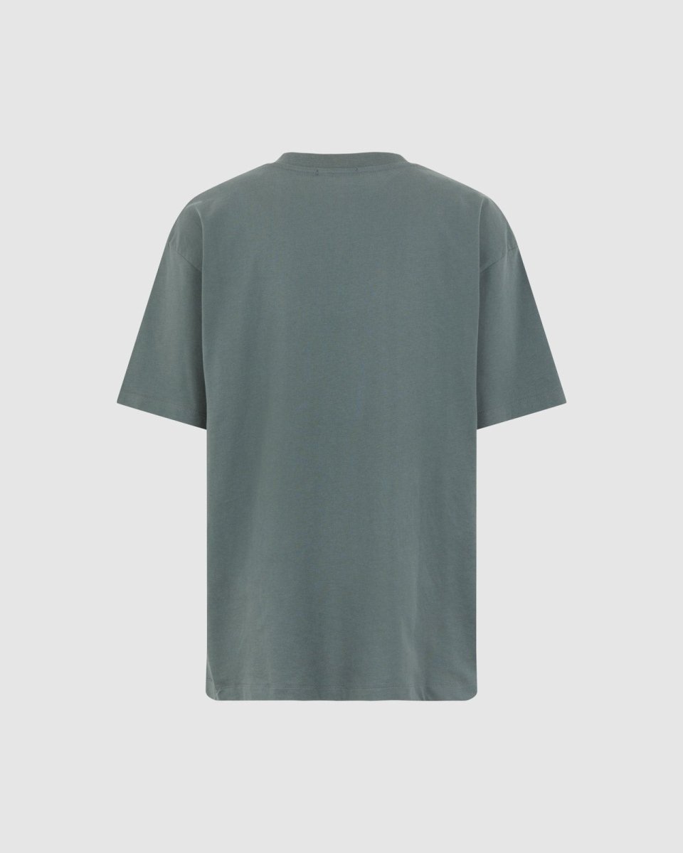 Vision Of Super BALSAM GREEN T-SHIRT WITH EMBROIDERED FLAMING HEART Sconto