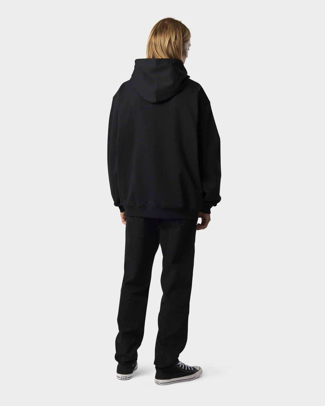 Vision Of Super BLACK HOODIE WITH HEARTBEAT PRINT ON FRONT AND METAL LABEL AND BUTTON Hotsell