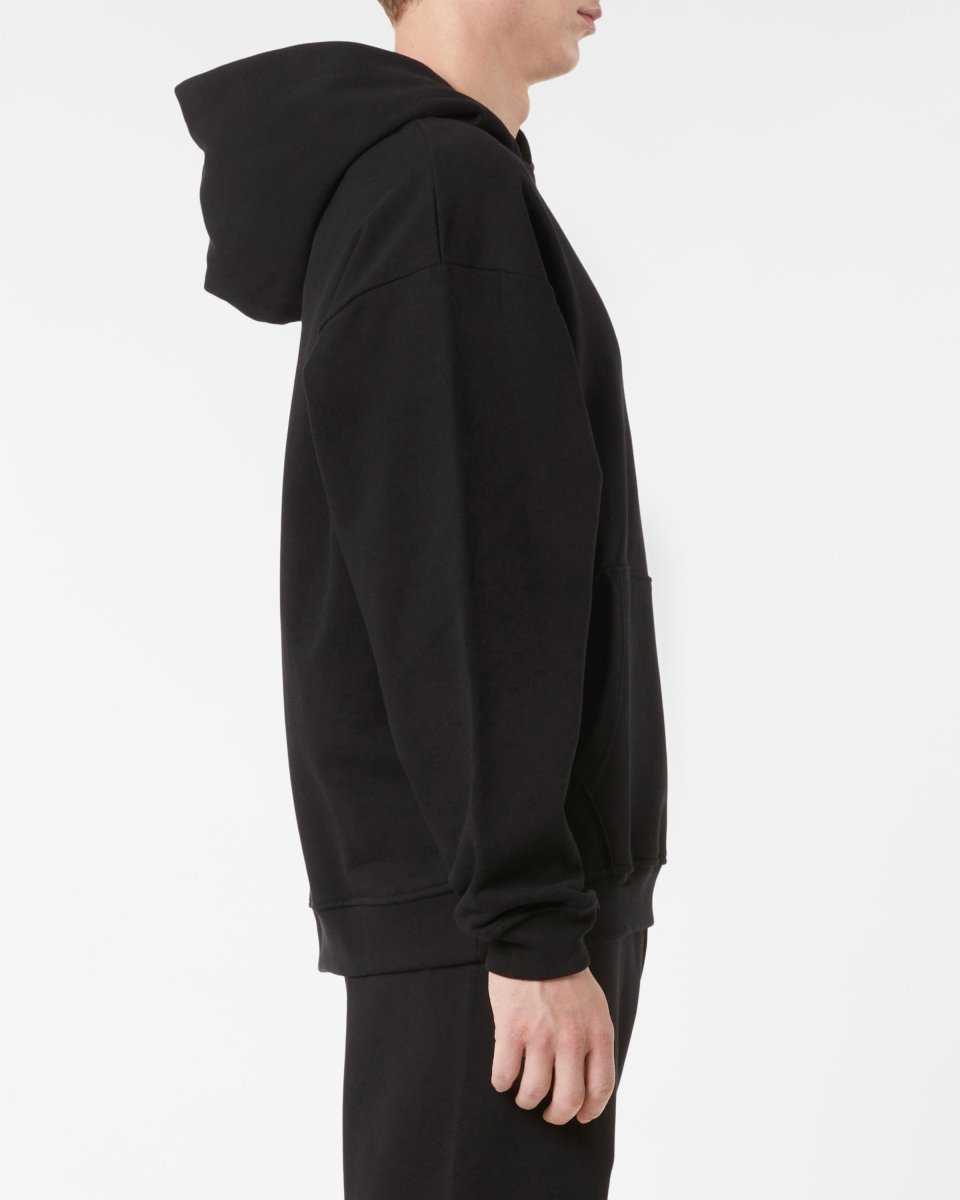 Vision Of Super BLACK HOODIE WITH EMBROIDERED FLAMING HEART 2025