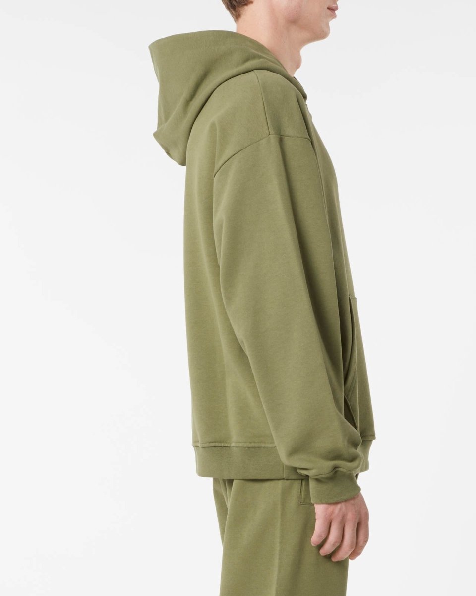 Vision Of Super GREEN HOODIE WITH EMBROIDERED FLAMING HEART Negozi Online