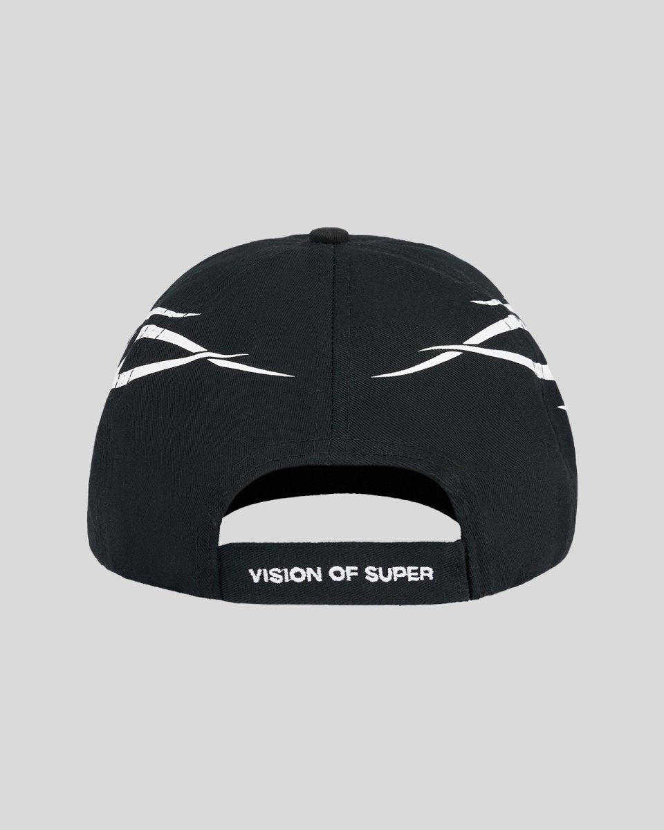 Vision Of Super BLACK CAP WITH WHITE TRIBAL PRINT Prezzo Ridotto