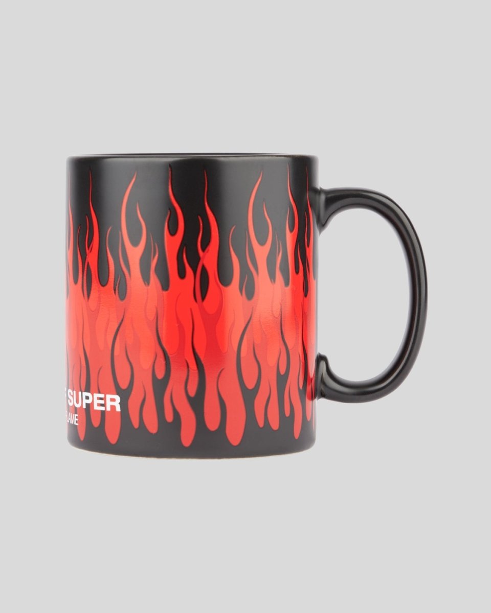 Vision Of Super BLACK MUG WITH TRIPLE FLAMES AND LOGO PRINT Outlet
