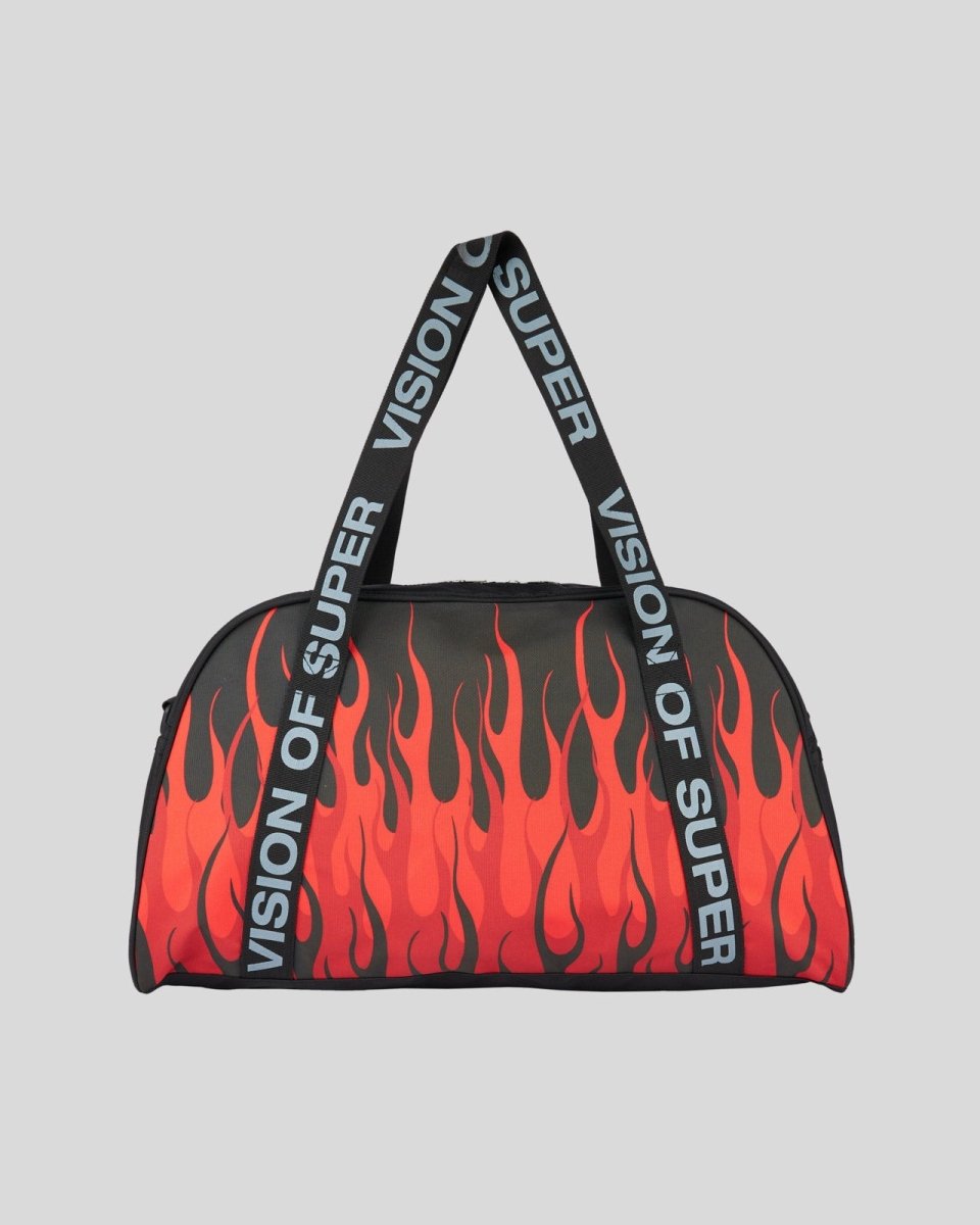 Vision Of Super BLACK GYM BAG WITH TRIPLE FLAMES Offerte