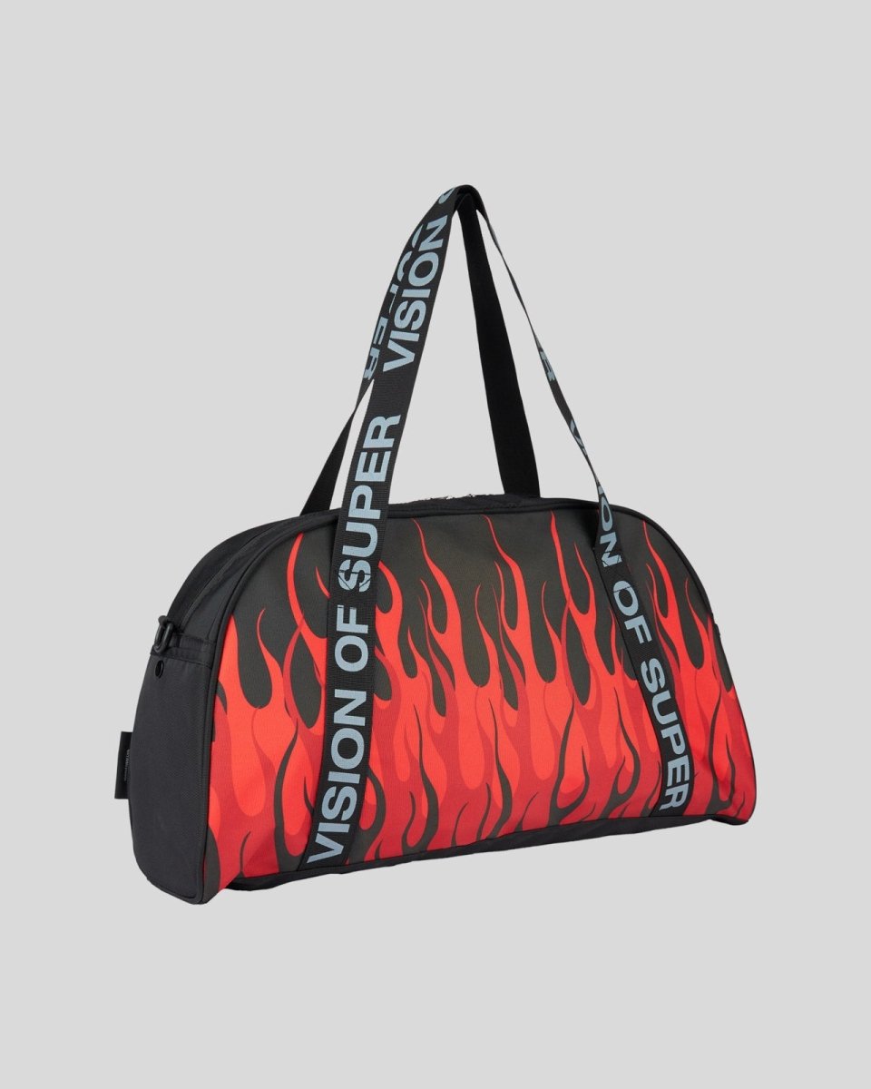 Vision Of Super BLACK GYM BAG WITH TRIPLE FLAMES Offerte