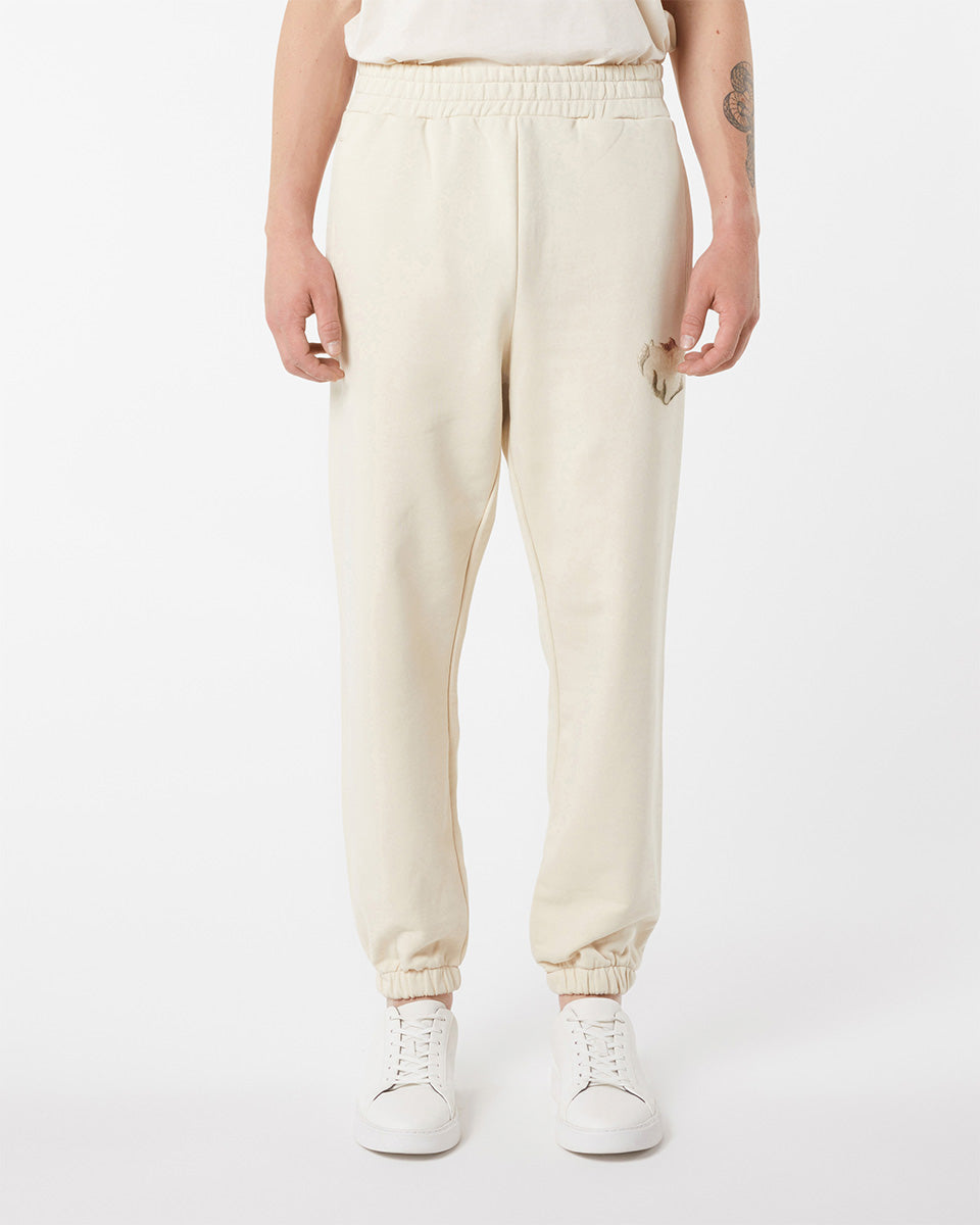 Vision Of Super SAND PANTS WHIT EMBROIDERED FLAMING HEART Shopping Online