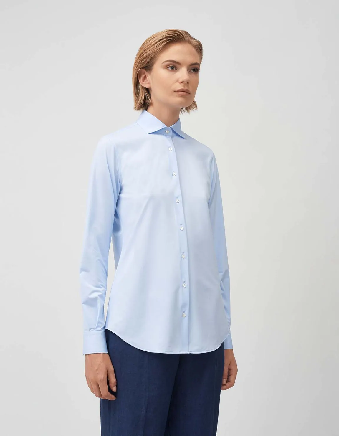 Xacus Camicia Celeste chiaro Active Tinta Unita