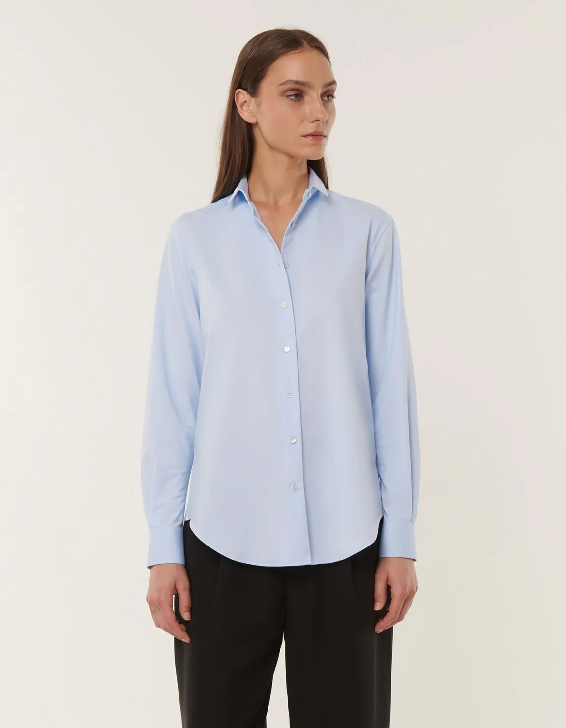 Xacus Camicia Celeste chiaro Active Tinta Unita