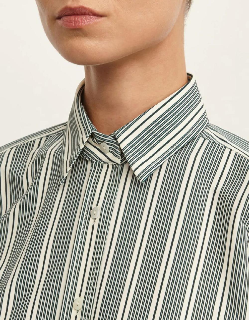 Xacus Camicia Verde bottiglia Active Righe