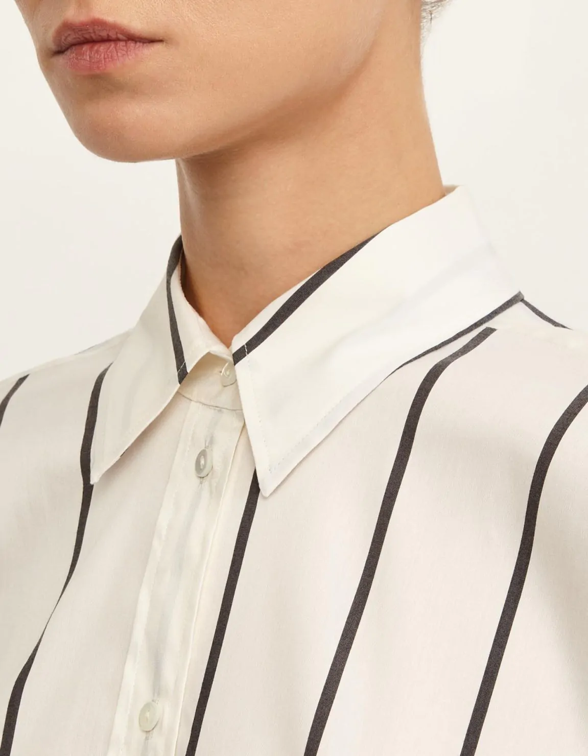 Xacus Camicia Bianco nero Misto viscosa Righe