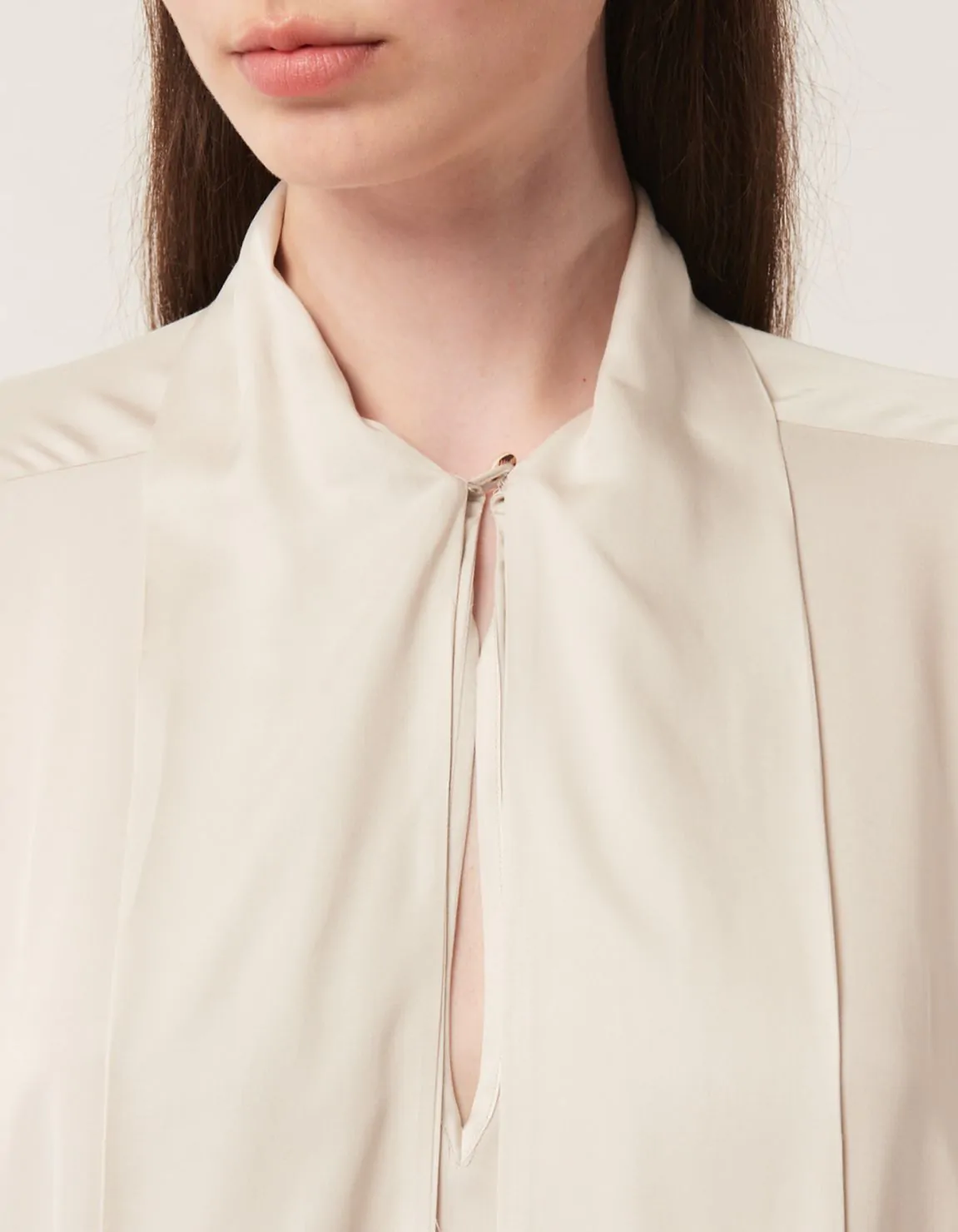 Xacus Blusa Bianco panna Viscosa Tinta Unita