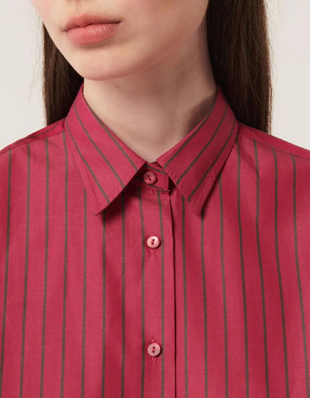 Xacus Camicia Fucsia Cotone Righe
