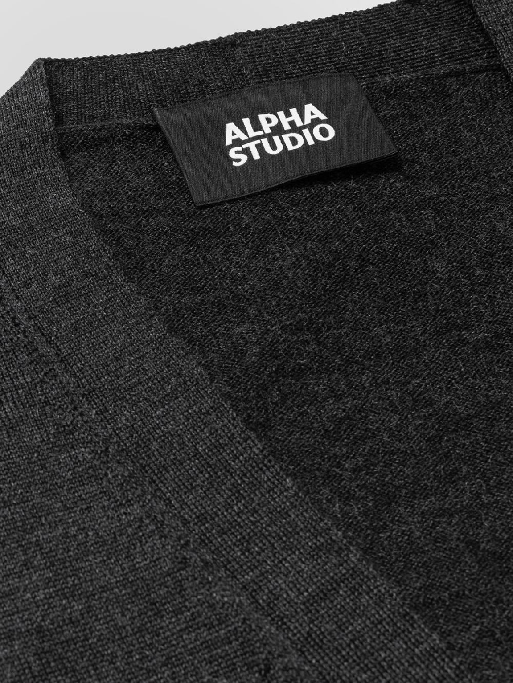 Alpha studio GILET IN MERINOS CON BOTTONI Sottocosto