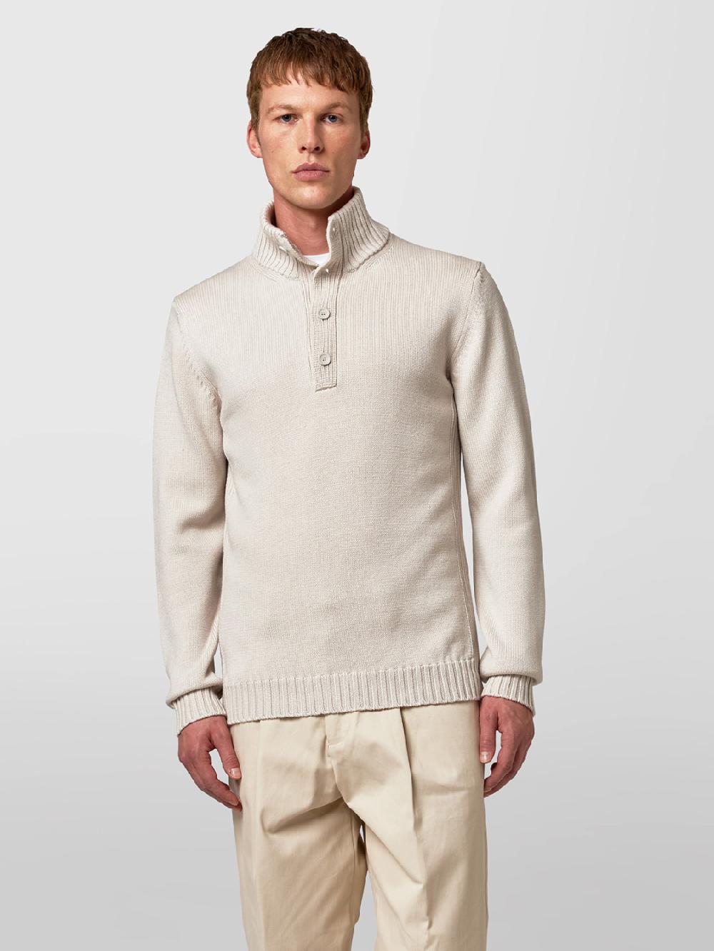 Alpha studio LUPETTO CON BOTTONI IN MERINOS Vendita Calda