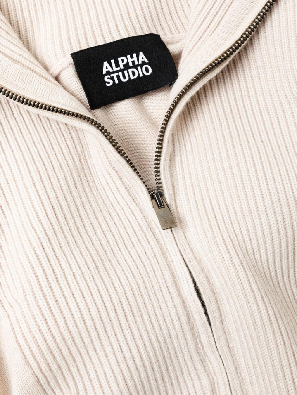 Alpha studio LUPETTO ZIP PONCHO RASATO 2025