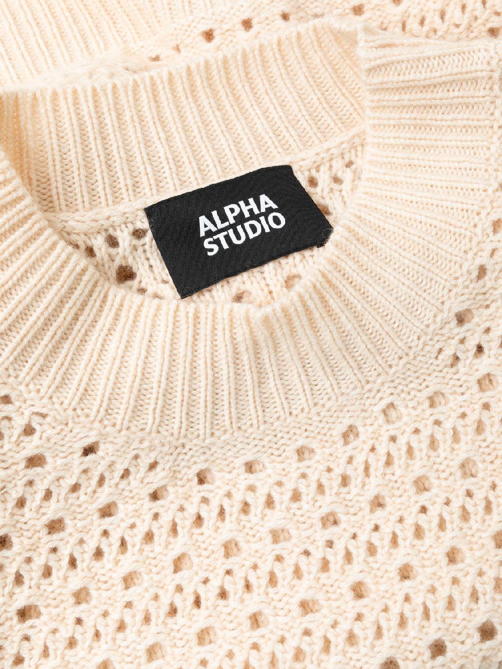 Alpha studio GIROCOLLO PUNTO MAGLIA TRAFORATO 2025