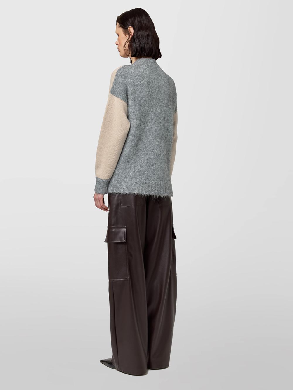 Alpha studio CARDIGAN M/L RASATO BI-MATERIALE I Più Venduti