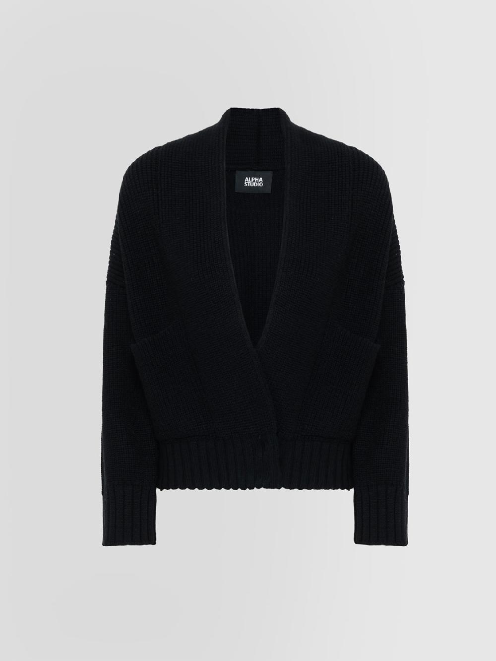 Alpha studio CARDIGAN BLOUSON M/L RASATO