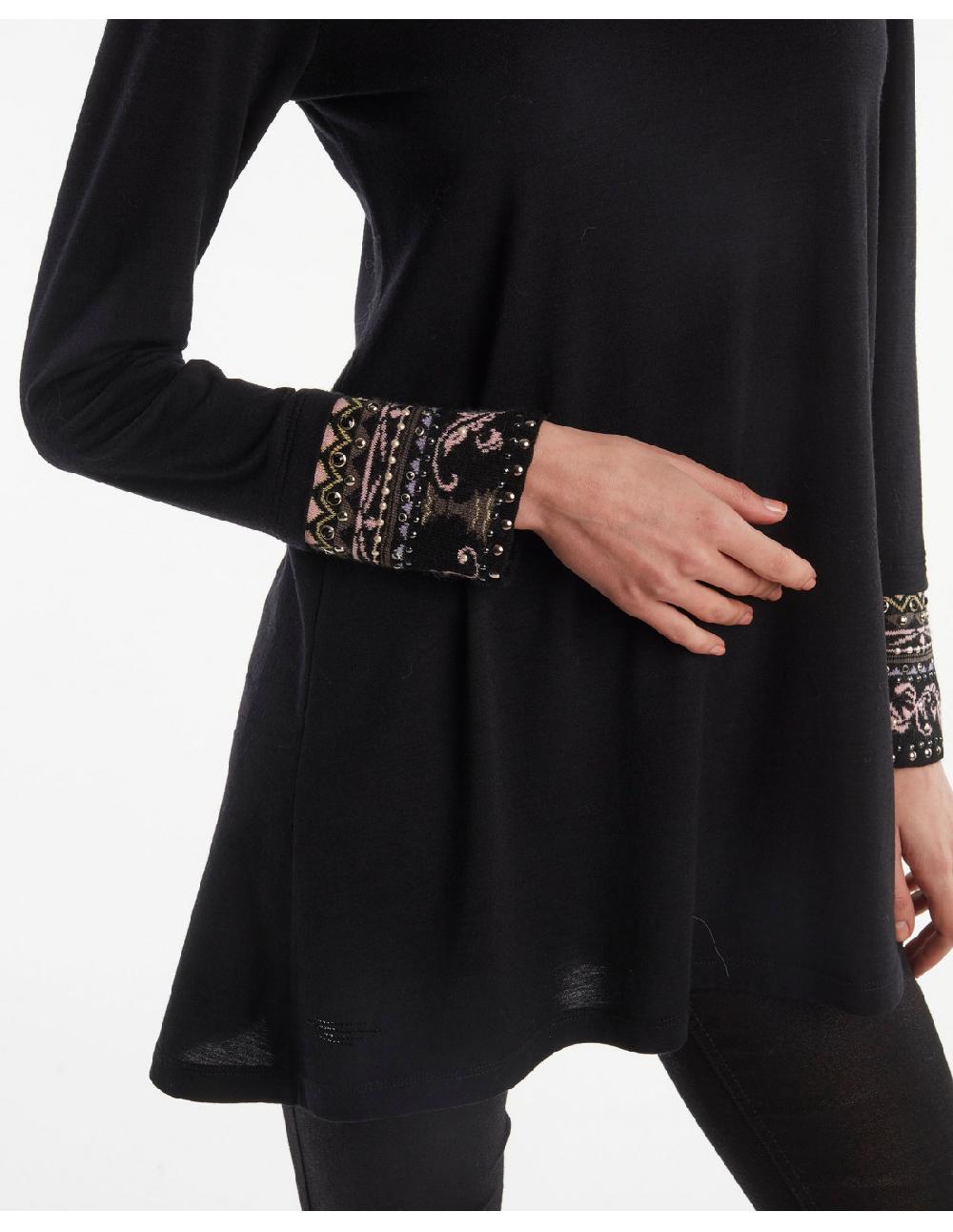 Angelo marani T-SHIRT IN JERSY CONPOLSI JACQUARD+APPL Vendita Economica