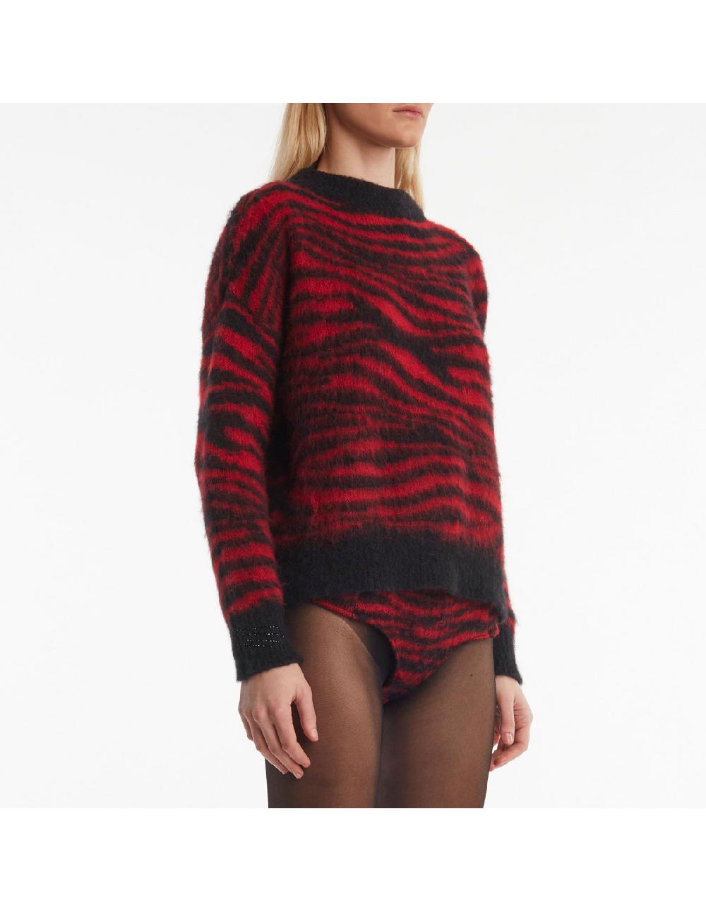 Angelo marani MAGLIA ZEBRA GARZATA IN ALPACA In Vendita