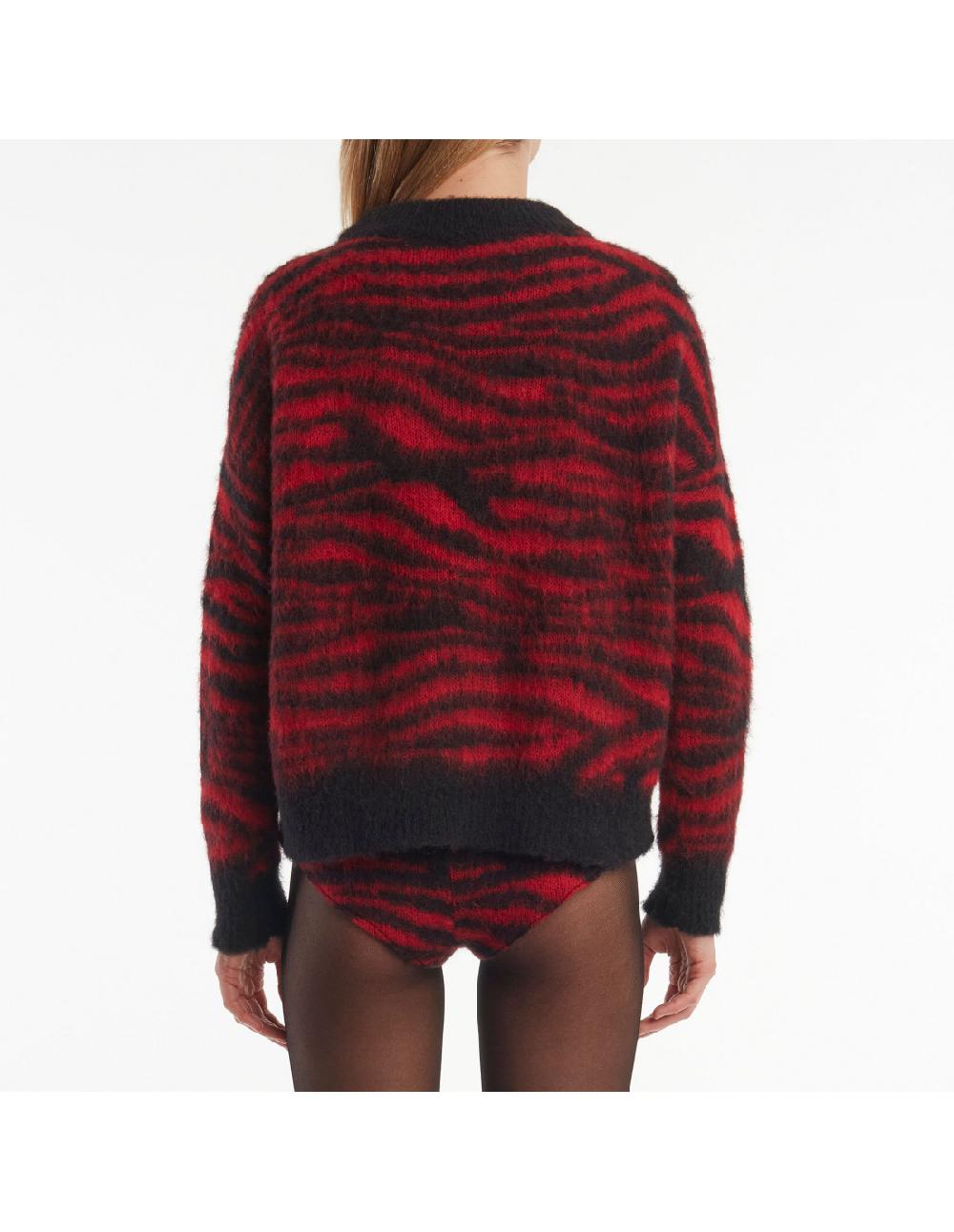 Angelo marani MAGLIA ZEBRA GARZATA IN ALPACA In Vendita