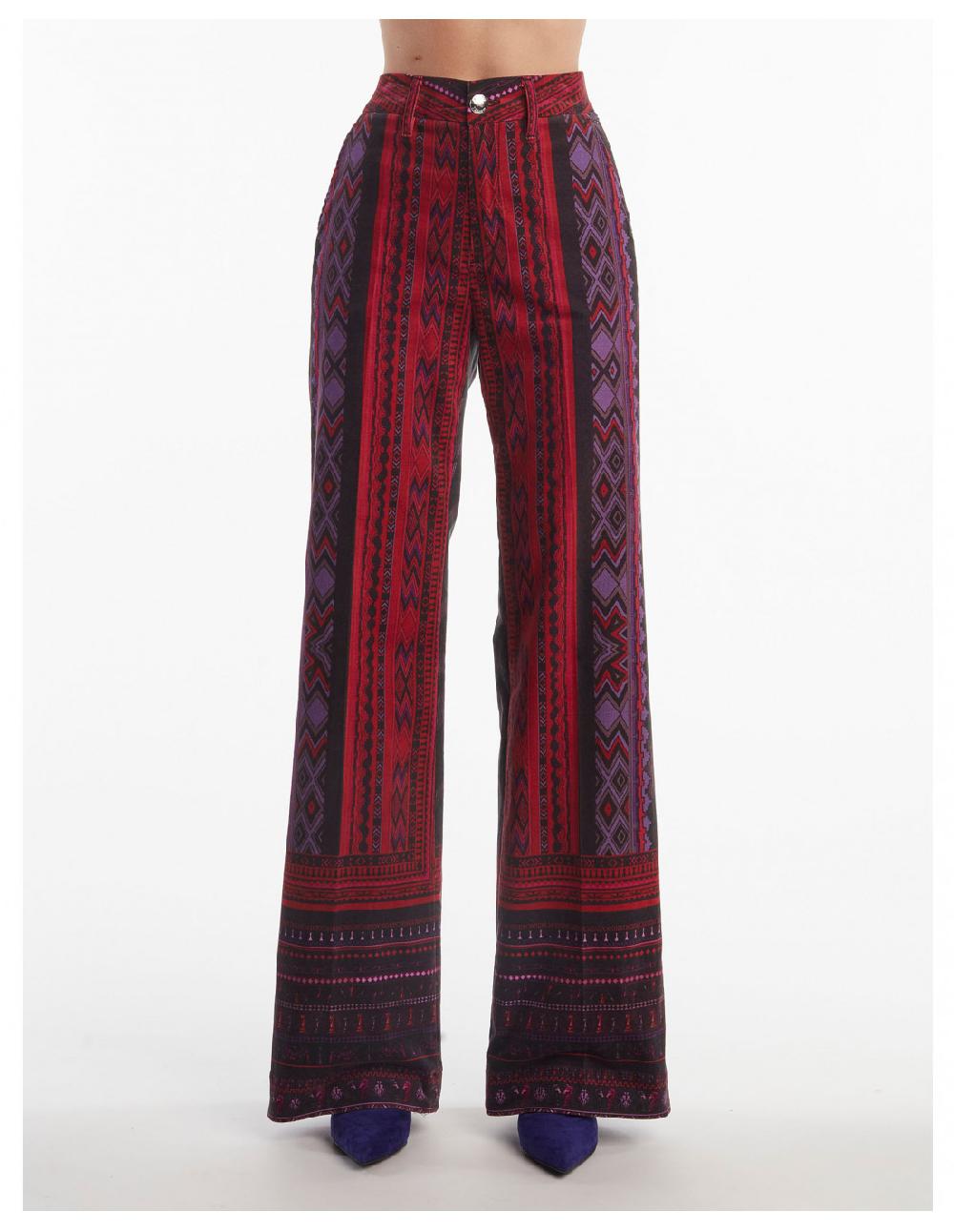Angelo marani PANTALONE IN VELLUTOST SCACCHI Nuovo