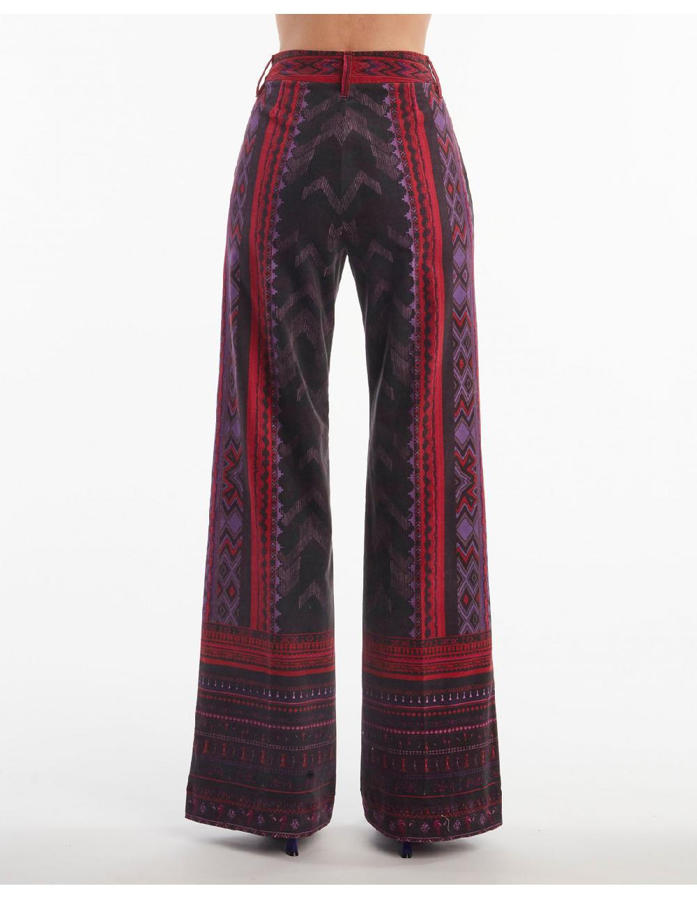 Angelo marani PANTALONE IN VELLUTOST SCACCHI Nuovo